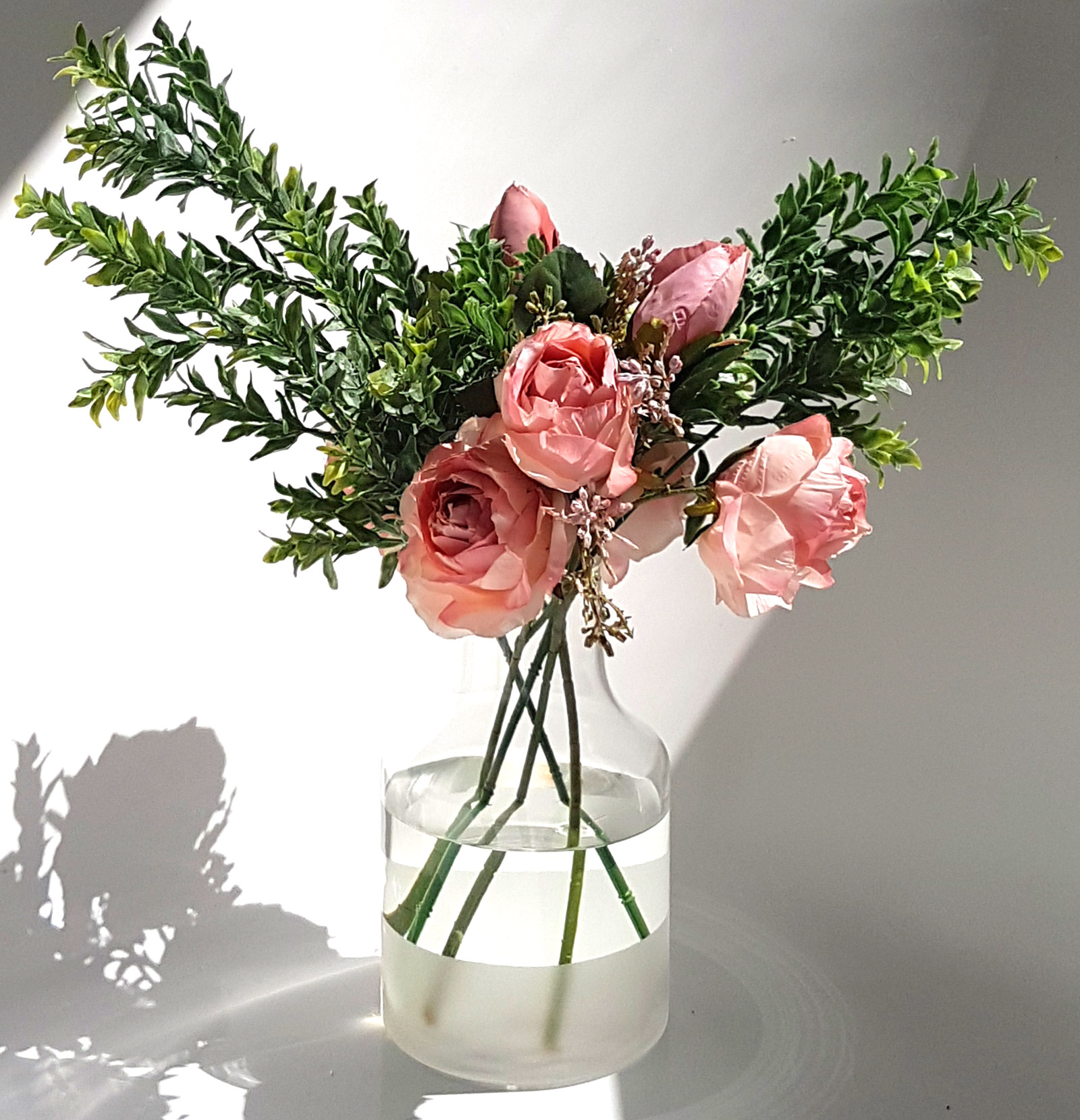 Dusty Pink Vintage Roses Arrangement
