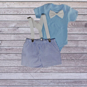 Bowtie & White Braces Set