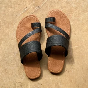 Toe Loop Slip-on Sandal - Black