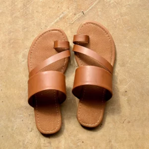 Toe Loop Slip-on Sandal - Tan