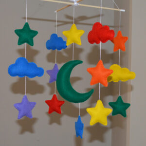Cot Mobile - Rainbow Night Sky
