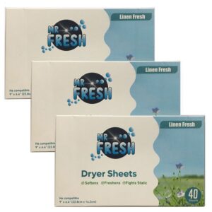 Dryer Sheets - Linen Fresh 3Pack (120 sheets)