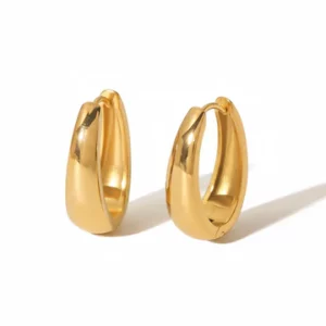 Lara gradual oval gold hoop