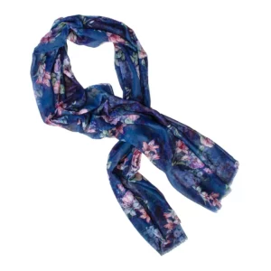 Navy Flowers - Scarf