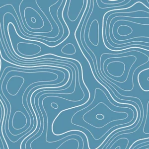 Abstract Contoured Lines - Blue Full Desk XL Coverage Gaming & Office Mouse Pad