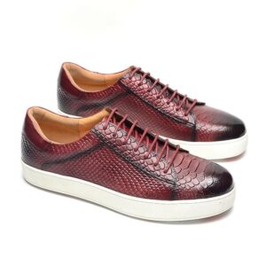 Alligator Pattern Sneaker - Red