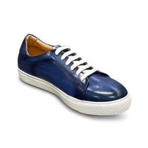 Blue low-cut Leather Sneaker