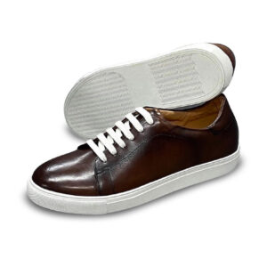 Brown low-cut Leather Sneaker