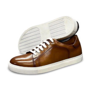 Cognac low-cut Leather Sneaker