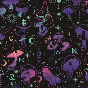 Cosmic Mushies Full Desk XL Coverage Gaming & Office Mouse Pad