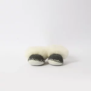 Crochet Baby Booties - Grey