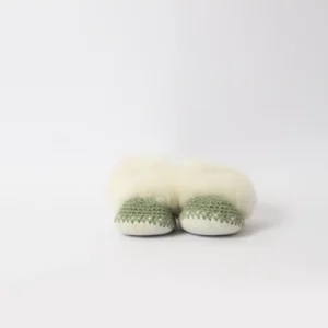 Crochet Baby Booties - Sage Green