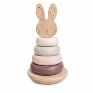 Bunny Baby Wood Ring Stacker