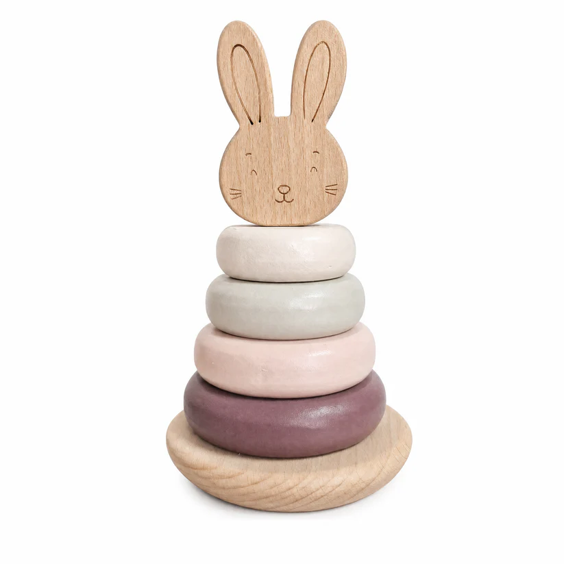 Bunny Baby Wood Ring Stacker