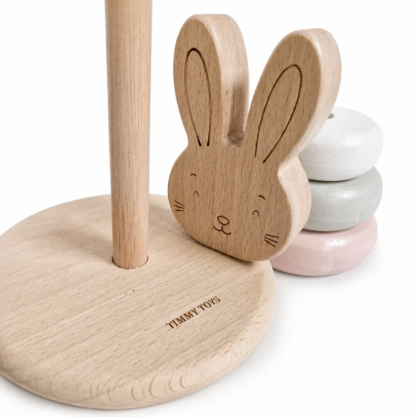 Bunny Baby Wood Ring Stacker - Image 3